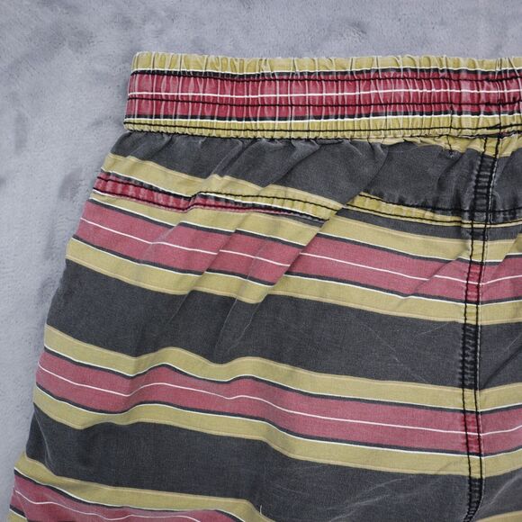 Cotton On Shorts Mens Multicolor Swim Short Elastic Waist Stripe Drawstring - Picture 12 of 15